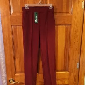 Elegant Burgundy Women's Pants